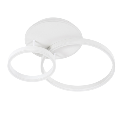 GLOBOSTAR® VENOM 61121 Μοντέρνο Φωτιστικό Οροφής LED 67W 8107lm 360° AC 220-240V IP20 Ρυθμιζόμενο Λευκό CCT με Χειριστήριο από 2700K έως 6000K Dimmable - Lumileds SMD Chip - Λευκό Ματ - Μ60 x Π40 x Υ12.5cm - 3 Χρόνια Εγγύηση