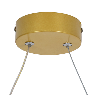 GLOBOSTAR® ROME 61297 Μοντέρνο Κρεμαστό Φωτιστικό Οροφής LED 24W 2640lm 200° AC 220-240V IP20 Ρυθμιζόμενο Λευκό CCT με On/Off 2700K/4500K/6000K - Lumileds SMD Chip - Χρυσό Βούρτσας - Μ65.5 x Π4 x Υ33cm - 3 Χρόνια Εγγύηση