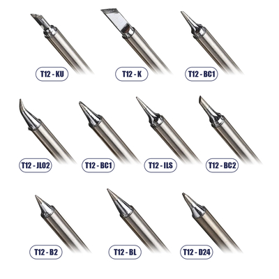 GloboStar® 79977 Drillpro T12 ΣΕΤ 10 Κεφαλών για Κολλητήρι - Σταθμού Συγκόλλησης Συμβατές με Μοντέλα  HAKKO FX951 & FX952 και για Άλλα Μοντέλα