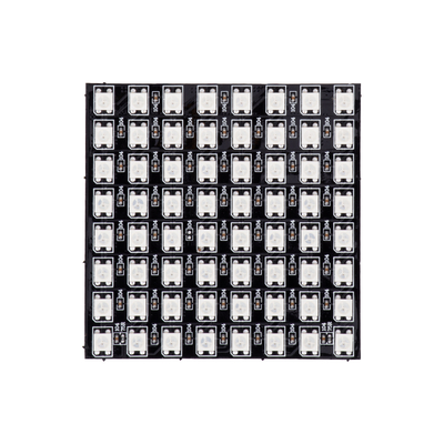 GloboStar® 90607 Digital Pixel Addressable Plate - Ψηφιακή Πλακέτα LED SMD 5050 15.3W/m 64LED/unit 64PIXEL/unit SPI/TTL Protocol IC WS2812/SK6812 1224lm/unit 120° DC 5V IP20 RGB - Μαύρο Σώμα - Μ80 x Π80 x Υ2mm - 5 Χρόνια Εγγύηση