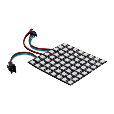 GloboStar® 90607 Digital Pixel Addressable Plate - Ψηφιακή Πλακέτα LED SMD 5050 15.3W/m 64LED/unit 64PIXEL/unit SPI/TTL Protocol IC WS2812/SK6812 1224lm/unit 120° DC 5V IP20 RGB - Μαύρο Σώμα - Μ80 x Π80 x Υ2mm - 5 Χρόνια Εγγύηση