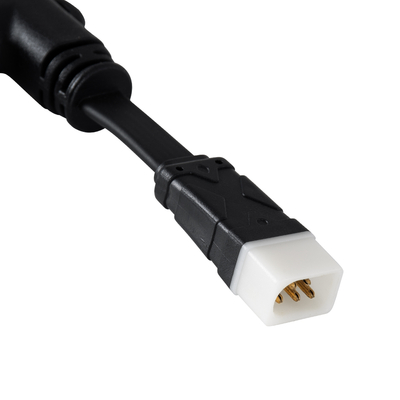 GLOBOSTAR® WWCONNECTOR 90711 5 Pin Σύνδεσμος Τροφοδοσίας I για Wall Washers & Προβολείς με Είσοδο 1 x Αρσενικό Βύσμα & Έξοδο 1 x Θηλυκό Βύσμα Αδιάβροχο IP65 - Μαύρο - Μ20 x Π11.5 x Υ1.5cm