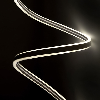 GloboStar® 70481 DOUBLE-SIDED 120°+120° Degree Neon Flex Epistar LED SMD 2835 1m 12W/m 120LED/m 1080lm/m 120°+120° DC 24V Αδιάβροχη IP68 Φυσικό Λευκό 4500K Dimmable