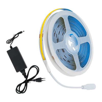 GLOBOSTAR® CHROMAWAVE 70415 Σετ Ταινίας με Τροφοδοτικό LED 48W/5m 3840lm/5m 120° AC 220-240V IP20 1540 x COB Chip/5m Θερμό Λευκό 2700K - Μ500 x Π1 x Υ0.2cm - Ρολό 5 Μέτρων - 2 Χρόνια Εγγύηση