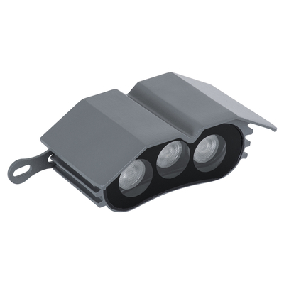 GLOBOSTAR® TREELIGHT-ZINA S-90982 Κυρτή Μπάρα Φωτισμού Wall Washer για Φυτά - Δέντρα LED 3W 255lm 30° DC 24V Αδιάβροχο IP65 RGBW Dimmable - Γκρι Ανθρακί - Μ11 x Π6.5 x Υ5cm - 3 Χρόνια Εγγύηση