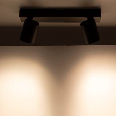 GLOBOSTAR® LEONARDO 60346 Μοντέρνο Φωτιστικό Οροφής LED 20W 2400lm 60° AC 220-240V IP20 Φυσικό Λευκό 4500K - Bridgelux COB - Μαύρο - Μ32 x Π7 x Υ11.8cm - 5 Χρόνια Εγγύηση