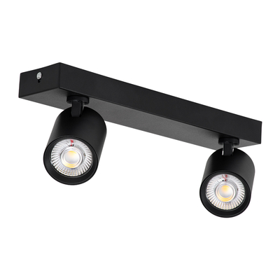 GLOBOSTAR® LEONARDO 60346 Μοντέρνο Φωτιστικό Οροφής LED 20W 2400lm 60° AC 220-240V IP20 Φυσικό Λευκό 4500K - Bridgelux COB - Μαύρο - Μ32 x Π7 x Υ11.8cm - 5 Χρόνια Εγγύηση