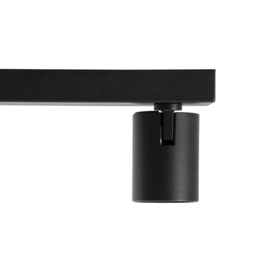 GLOBOSTAR® LEONARDO 60346 Μοντέρνο Φωτιστικό Οροφής LED 20W 2400lm 60° AC 220-240V IP20 Φυσικό Λευκό 4500K - Bridgelux COB - Μαύρο - Μ32 x Π7 x Υ11.8cm - 5 Χρόνια Εγγύηση