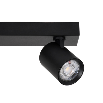 GLOBOSTAR® LEONARDO 60348 Μοντέρνο Φωτιστικό Οροφής LED 30W 3600lm 60° AC 220-240V IP20 Φυσικό Λευκό 4500K - Bridgelux COB - Μαύρο - Μ52 x Π7 x Υ11.8cm - 5 Χρόνια Εγγύηση