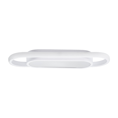 GLOBOSTAR® IGOR 61217 Μοντέρνο Φωτιστικό Οροφής LED 24W 2880lm 210° AC 220-240V IP20 Ρυθμιζόμενο Λευκό CCT με On/Off 2700K/4500K/6000K - Lumileds SMD Chip - Λευκό Ματ - Μ41 x Π13 x Υ4.5cm - 3 Χρόνια Εγγύηση