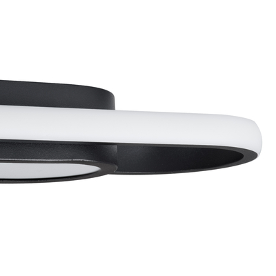 GLOBOSTAR® IGOR 61218 Μοντέρνο Φωτιστικό Οροφής LED 48W 5760lm 210° AC 220-240V IP20 Ρυθμιζόμενο Λευκό CCT με On/Off 2700K/4500K/6000K - Lumileds SMD Chip - Μαύρο Ματ - Μ81 x Π13 x Υ4.5cm - 3 Χρόνια Εγγύηση