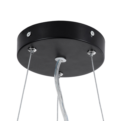 GLOBOSTAR® ANATOLIA 61267 Μοντέρνο Κρεμαστό Φωτιστικό Οροφής LED 60W 6900lm 120° AC 220-240V IP20 Ρυθμιζόμενο Λευκό CCT με Χειριστήριο από 2700K έως 6000K Dimmable - Lumileds SMD Chip - Μαύρο Ματ - Μ43 x Π43 x Υ11cm - 3 Χρόνια Εγγύηση