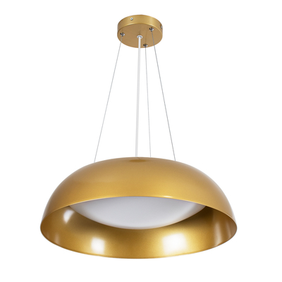 GLOBOSTAR® ANATOLIA 61268 Μοντέρνο Κρεμαστό Φωτιστικό Οροφής LED 60W 6900lm 120° AC 220-240V IP20 Ρυθμιζόμενο Λευκό CCT με Χειριστήριο από 2700K έως 6000K Dimmable - Lumileds SMD Chip - Χρυσό - Μ43 x Π43 x Υ11cm - 3 Χρόνια Εγγύηση