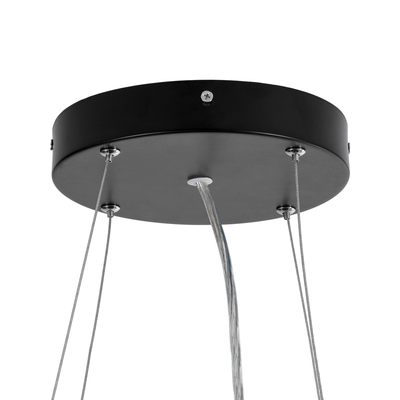 GLOBOSTAR® ANATOLIA 61269 Μοντέρνο Κρεμαστό Φωτιστικό Οροφής LED 75W 8625lm 120° AC 220-240V IP20 Ρυθμιζόμενο Λευκό CCT με Χειριστήριο από 2700K έως 6000K Dimmable - Lumileds SMD Chip - Μαύρο Ματ - Μ60 x Π60 x Υ12.5cm - 3 Χρόνια Εγγύηση