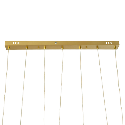 GLOBOSTAR® TEARS 61312 Μοντέρνο Κρεμαστό Φωτιστικό Οροφής LED 21W 2310lm 180° AC 220-240V IP20 Ρυθμιζόμενο Λευκό CCT με Χειριστήριο από 2700K έως 6000K Dimmable - Lumileds SMD Chip - Χρυσό Βούρτσας - Μ70 x Π3.2 x Υ60cm - 3 Χρόνια Εγγύηση