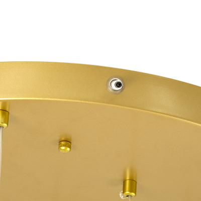 GLOBOSTAR® TEARS 61314 Μοντέρνο Κρεμαστό Φωτιστικό Οροφής LED 36W 3960lm 180° AC 220-240V IP20 Ρυθμιζόμενο Λευκό CCT με Χειριστήριο από 2700K έως 6000K Dimmable - Lumileds SMD Chip - Χρυσό Βούρτσας - Μ60 x Π60 x Υ51.5cm - 3 Χρόνια Εγγύηση