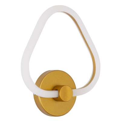 GLOBOSTAR® REGINA 61342 Μοντέρνο Φωτιστικό Τοίχου - Απλίκα LED 8W 960lm 360° AC 220-240V IP20 Ρυθμιζόμενο Λευκό CCT με On/Off 2700K/4500K/6000K - Lumileds SMD Chip - Χρυσό - Μ25 x Π7 x Υ28.5cm - 3 Χρόνια Εγγύηση