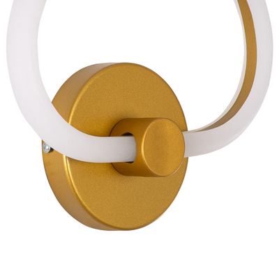 GLOBOSTAR® REGINA 61342 Μοντέρνο Φωτιστικό Τοίχου - Απλίκα LED 8W 960lm 360° AC 220-240V IP20 Ρυθμιζόμενο Λευκό CCT με On/Off 2700K/4500K/6000K - Lumileds SMD Chip - Χρυσό - Μ25 x Π7 x Υ28.5cm - 3 Χρόνια Εγγύηση