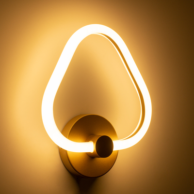 GLOBOSTAR® REGINA 61342 Μοντέρνο Φωτιστικό Τοίχου - Απλίκα LED 8W 960lm 360° AC 220-240V IP20 Ρυθμιζόμενο Λευκό CCT με On/Off 2700K/4500K/6000K - Lumileds SMD Chip - Χρυσό - Μ25 x Π7 x Υ28.5cm - 3 Χρόνια Εγγύηση