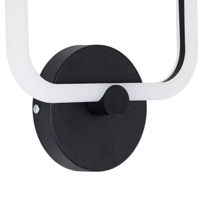 GLOBOSTAR® ELIZA 61343 Μοντέρνο Φωτιστικό Τοίχου - Απλίκα LED 8W 960lm 360° AC 220-240V IP20 Ρυθμιζόμενο Λευκό CCT με On/Off 2700K/4500K/6000K - Lumileds SMD Chip - Μαύρο Ματ - Μ22 x Π5 x Υ28.5cm - 3 Χρόνια Εγγύηση