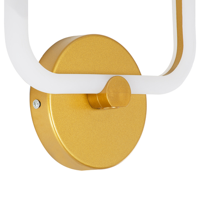 GLOBOSTAR® ELIZA 61344 Μοντέρνο Φωτιστικό Τοίχου - Απλίκα LED 8W 960lm 360° AC 220-240V IP20 Ρυθμιζόμενο Λευκό CCT με On/Off 2700K/4500K/6000K - Lumileds SMD Chip - Χρυσό - Μ22 x Π5 x Υ28.5cm - 3 Χρόνια Εγγύηση