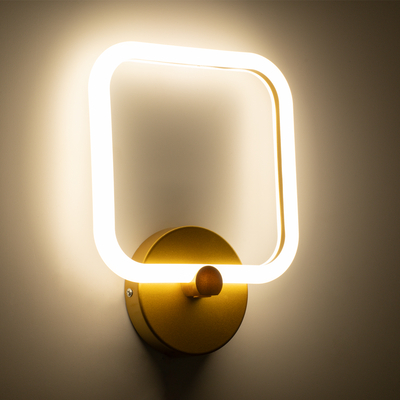 GLOBOSTAR® ELIZA 61344 Μοντέρνο Φωτιστικό Τοίχου - Απλίκα LED 8W 960lm 360° AC 220-240V IP20 Ρυθμιζόμενο Λευκό CCT με On/Off 2700K/4500K/6000K - Lumileds SMD Chip - Χρυσό - Μ22 x Π5 x Υ28.5cm - 3 Χρόνια Εγγύηση