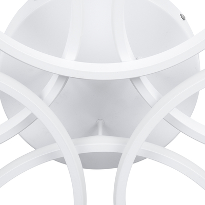 GLOBOSTAR® MARGARET 61401 Μοντέρνο Φωτιστικό Οροφής LED 54W 6210lm 360° AC 220-240V IP20 Ρυθμιζόμενο Λευκό CCT με Χειριστήριο από 2700K έως 6000K Dimmable - Lumileds SMD Chip - Λευκό Ματ - Μ57 x Π57 x Υ12cm - 3 Χρόνια Εγγύηση