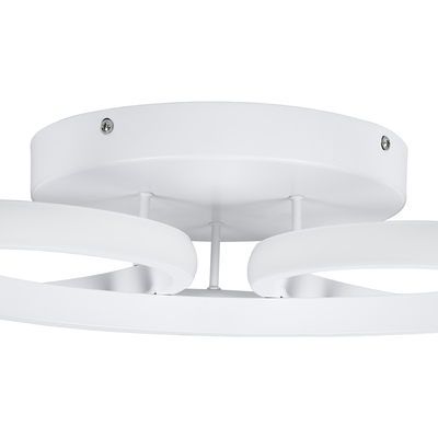 GLOBOSTAR® MARGARET 61401 Μοντέρνο Φωτιστικό Οροφής LED 54W 6210lm 360° AC 220-240V IP20 Ρυθμιζόμενο Λευκό CCT με Χειριστήριο από 2700K έως 6000K Dimmable - Lumileds SMD Chip - Λευκό Ματ - Μ57 x Π57 x Υ12cm - 3 Χρόνια Εγγύηση