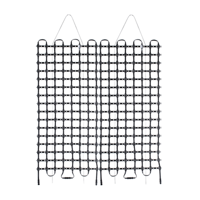 GloboStar® 90142 Digital Pixel Addressable Facade Soft Net Panel - Ψηφιακό Εύκαμπτο Δίχτυ Πάνελ Πρόσοψης Κτιρίων LED SMD 3535 192W/m2 256LED/m2 256PIXEL/m2 SPI/TTL Protocol IC UCS512B 11520lm/m2 120° DC 12V IP67 RGB - Μαύρο Σώμα - Μ100 x Π100 x Υ1.7cm