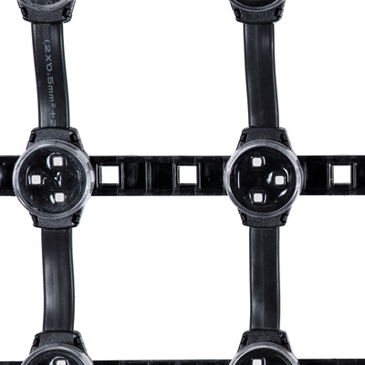 GloboStar® 90142 Digital Pixel Addressable Facade Soft Net Panel - Ψηφιακό Εύκαμπτο Δίχτυ Πάνελ Πρόσοψης Κτιρίων LED SMD 3535 192W/m2 256LED/m2 256PIXEL/m2 SPI/TTL Protocol IC UCS512B 11520lm/m2 120° DC 12V IP67 RGB - Μαύρο Σώμα - Μ100 x Π100 x Υ1.7cm