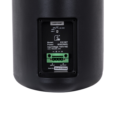 GLOBOSTAR® FDB ES106BT 98002 Επιτοίχιο Παθητικό Ηχείο Εγκαταστάσεων με Μετασχηματιστή 100V & 16Ω - 160W RMS (320W Peak) - 1 x 6 Inches LF & 1 x 1 Inches HF - Αδιάβροχο IP46 - Μαύρο - Μ18.2 x Π27.3 x Υ36.2cm - Σετ 2 Τεμαχίων - 2 Χρόνια Εγγύηση