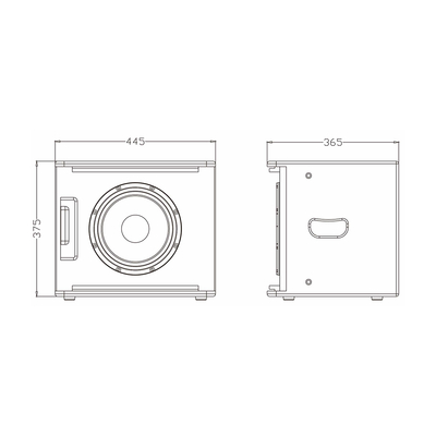 GloboStar® FDB ES110SA 98006 Facilities Speaker - Ενεργό Αυτοενισχυόμενο Ηχείο Subwoofer Εγκαταστάσεων Επιδαπέδιο με Ψηφιακό Ενισχυτή BA1.3 AC 220V/50-60Hz - 300W RMS (600W Peak) - 1 x 10 Inches LF - IP20 - Μαύρο - Μ44.5 x Π36.5 x Υ37.5cm