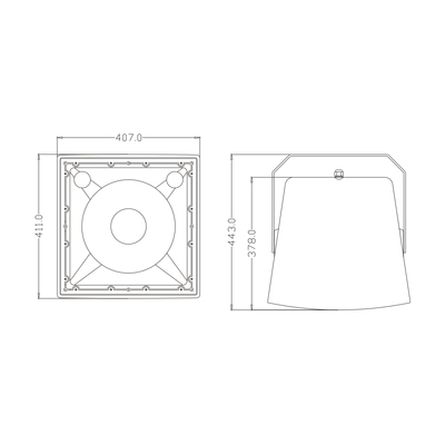GLOBOSTAR® FDB LT212T 98009 Επιτοίχιο Παθητικό Ηχείο Εγκαταστάσεων με Μετασχηματιστή 100V & 8Ω - 300W RMS (1200W Peak) - 1 x 12 Inches LF & 1 x 1.7 Inches HF - Αδιάβροχο IP56 - Λευκό - Μ40.7 x Π37.8 x Υ41.1cm - 2 Χρόνια Εγγύηση