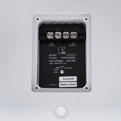 GLOBOSTAR® FDB LT212T 98009 Επιτοίχιο Παθητικό Ηχείο Εγκαταστάσεων με Μετασχηματιστή 100V & 8Ω - 300W RMS (1200W Peak) - 1 x 12 Inches LF & 1 x 1.7 Inches HF - Αδιάβροχο IP56 - Λευκό - Μ40.7 x Π37.8 x Υ41.1cm - 2 Χρόνια Εγγύηση