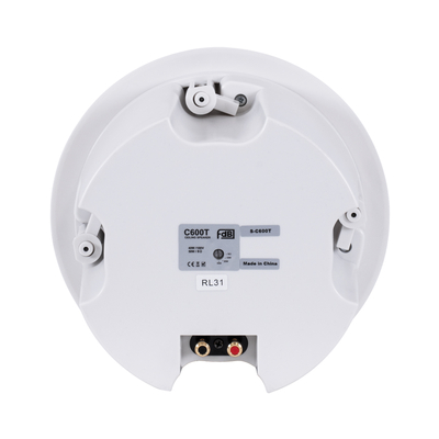 GLOBOSTAR® FDB C600T 98012 Χωνευτό Παθητικό Ηχείο Εγκαταστάσεων με Μετασχηματιστή 100V & 8Ω - 40W RMS (80W Peak) - 1 x 6 Inches LF & 1 x 1 Inches HF - IP20 - Λευκό - Μ23.9 x Π23.9 x Υ15.3cm / Q20.5 x 13.9cm - 2 Χρόνια Εγγύηση