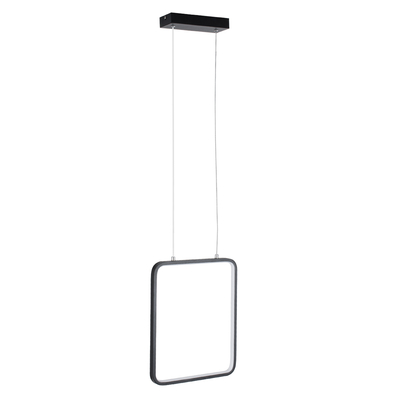 GLOBOSTAR® NEROBA 61302 Μοντέρνο Κρεμαστό Φωτιστικό Οροφής LED 18W 1980lm 360° AC 220-240V IP20 Ρυθμιζόμενο Λευκό CCT με On/Off 2700K/4500K/6000K - Lumileds SMD Chip - Μαύρο Ματ - Μ29 x Π2 x Υ36cm - 3 Χρόνια Εγγύηση