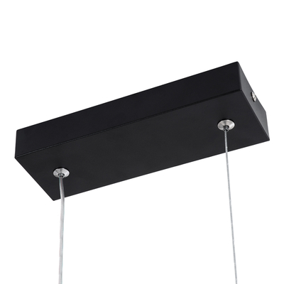 GLOBOSTAR® NEROBA 61302 Μοντέρνο Κρεμαστό Φωτιστικό Οροφής LED 18W 1980lm 360° AC 220-240V IP20 Ρυθμιζόμενο Λευκό CCT με On/Off 2700K/4500K/6000K - Lumileds SMD Chip - Μαύρο Ματ - Μ29 x Π2 x Υ36cm - 3 Χρόνια Εγγύηση