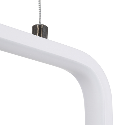 GLOBOSTAR® NEROBA 61303 Μοντέρνο Κρεμαστό Φωτιστικό Οροφής LED 18W 1980lm 360° AC 220-240V IP20 Ρυθμιζόμενο Λευκό CCT με On/Off 2700K/4500K/6000K - Lumileds SMD Chip - Λευκό Ματ - Μ29 x Π2 x Υ36cm - 3 Χρόνια Εγγύηση