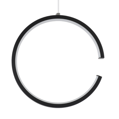 GLOBOSTAR® CEROBA 61306 Μοντέρνο Κρεμαστό Φωτιστικό Οροφής LED 12W 1320lm 360° AC 220-240V IP20 Ρυθμιζόμενο Λευκό CCT με On/Off 2700K/4500K/6000K - Lumileds SMD Chip - Μαύρο - Μ22 x Π2 x Υ22cm - 3 Χρόνια Εγγύηση