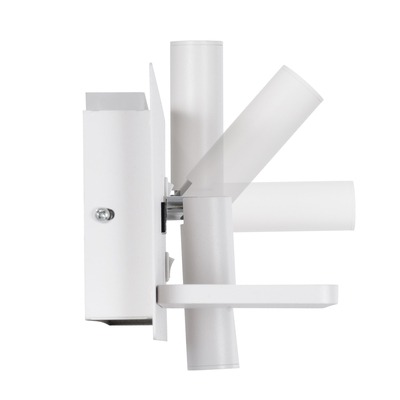 GLOBOSTAR® PALADIN 61353 Μοντέρνο Φωτιστικό Τοίχου - Απλίκα Ξενοδοχείου Reading Light με Φορτιστή USB 3A & Wireless 20W LED 6W 720lm 36° & 360° AC 220-240V IP20 Φυσικό Λευκό 4500K - Bridgelux COB Chip & TÜV SÜD Driver - Λευκό Ματ - Μ30 x Π11 x Υ12cm - 3 Χρόνια Εγγύηση