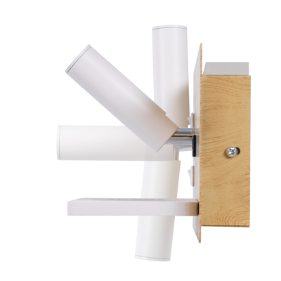 GLOBOSTAR® PALADIN 61360 Μοντέρνο Φωτιστικό Τοίχου - Απλίκα Ξενοδοχείου Reading Light με Φορτιστή USB 3A & Wireless 20W LED 6W 720lm 36° & 360° AC 220-240V IP20 Φυσικό Λευκό 4500K - Bridgelux COB Chip & TÜV SÜD Driver - Μπεζ & Λευκό - Μ30 x Π11 x Υ12cm - 3 Χρόνια Εγγύηση