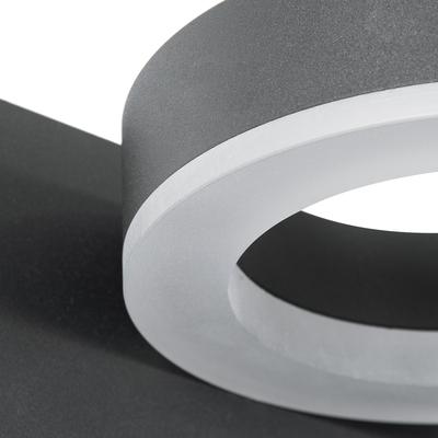 GLOBOSTAR® CROWN 61372 Μοντέρνο Φωτιστικό Τοίχου - Απλίκα Ξενοδοχείου Reading Light με Φορτιστή USB 3A LED 5W 550lm 120° AC 220-240V IP20 Φυσικό Λευκό 4500K - Bridgelux COB Chip & TÜV SÜD Driver - Γκρι Ανθρακί Ματ - Μ15 x Π15 x Υ23cm - 3 Χρόνια Εγγύηση