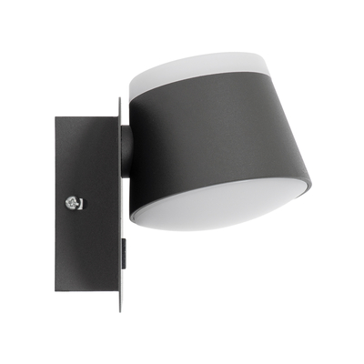 GLOBOSTAR® REGENCY 61378 Μοντέρνο Φωτιστικό Τοίχου - Απλίκα Ξενοδοχείου Reading Light με Φορτιστή USB 3A LED 16W 1840lm 120° AC 220-240V IP20 Φυσικό Λευκό 4500K - Bridgelux SMD Chip & TÜV SÜD Driver - Γκρι Ανθρακί Ματ - Μ16.5 x Π12 x Υ10cm - 3 Χρόνια Εγγύηση