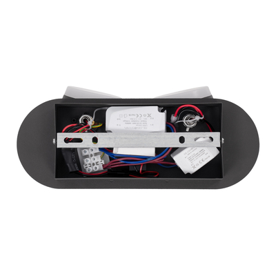 GLOBOSTAR® REGENCY 61378 Μοντέρνο Φωτιστικό Τοίχου - Απλίκα Ξενοδοχείου Reading Light με Φορτιστή USB 3A LED 16W 1840lm 120° AC 220-240V IP20 Φυσικό Λευκό 4500K - Bridgelux SMD Chip & TÜV SÜD Driver - Γκρι Ανθρακί Ματ - Μ16.5 x Π12 x Υ10cm - 3 Χρόνια Εγγύηση