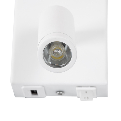 GLOBOSTAR® ROULETTE-R 61380 Μοντέρνο Φωτιστικό Τοίχου - Απλίκα Ξενοδοχείου Reading Light με Φορτιστή USB 3A & Ντουί 1 x E27 LED 3W 360lm 36° & 360° AC 220-240V IP20 Φυσικό Λευκό 4500K - Bridgelux COB Chip & TÜV SÜD Driver - Λευκό Ματ & Μπεζ - Μ22 x Π23.5 x Υ37cm - Σετ 2 Τεμαχίων - 3 Χρόνια Εγγύηση