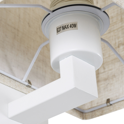 GLOBOSTAR® ROULETTE-S 61383 Μοντέρνο Φωτιστικό Τοίχου - Απλίκα Ξενοδοχείου Reading Light με Φορτιστή USB 3A & Ντουί 1 x E27 LED 3W 360lm 36° & 360° AC 220-240V IP20 Φυσικό Λευκό 4500K - Bridgelux COB Chip & TÜV SÜD Driver - Λευκό & Μπεζ - Μ17 x Π20 x Υ37cm - Σετ 2 Τεμαχίων - 3 Χρόνια Εγγύηση