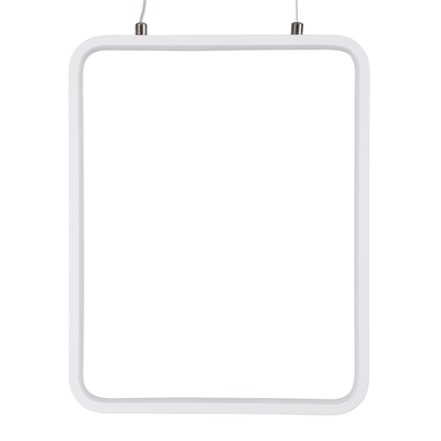 GLOBOSTAR® NEROBA 61303 Μοντέρνο Κρεμαστό Φωτιστικό Οροφής LED 18W 1980lm 360° AC 220-240V IP20 Ρυθμιζόμενο Λευκό CCT με On/Off 2700K/4500K/6000K - Lumileds SMD Chip - Λευκό Ματ - Μ29 x Π2 x Υ36cm - 3 Χρόνια Εγγύηση