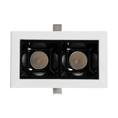 GLOBOSTAR® LUMINAR 60317 Χωνευτό Downlight Σποτ LED 4W 540lm 36° AC 220-240V IP20 Θερμό Λευκό 2700K - Osram SMD Chip & TÜV SÜD Driver - Λευκό & Μαύρο Ματ - Μ7.5 x Π4.3 x Υ4.5cm / Q6.5 x 3.5cm - 5 Χρόνια Εγγύηση