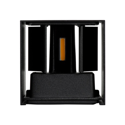 GLOBOSTAR® AXIS-S 60562 Μοντέρνο Φωτιστικό Τοίχου - Απλίκα LED 10W 1150lm 5°/60° AC 220-240V Αδιάβροχο IP65 Θερμό Λευκό 2700K - Bridgelux COB Chip & TÜV SÜD Driver - Μαύρο Ματ - Μ10 x Π10 x Υ10cm - 5 Χρόνια Εγγύηση