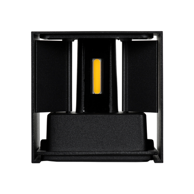 GLOBOSTAR® AXIS-S 60565 Μοντέρνο Φωτιστικό Τοίχου - Απλίκα LED 10W 1200lm 5°/60° AC 220-240V Αδιάβροχο IP65 Φυσικό Λευκό 4500K - Bridgelux COB Chip & TÜV SÜD Driver - Μαύρο Ματ - Μ10 x Π10 x Υ10cm - 5 Χρόνια Εγγύηση